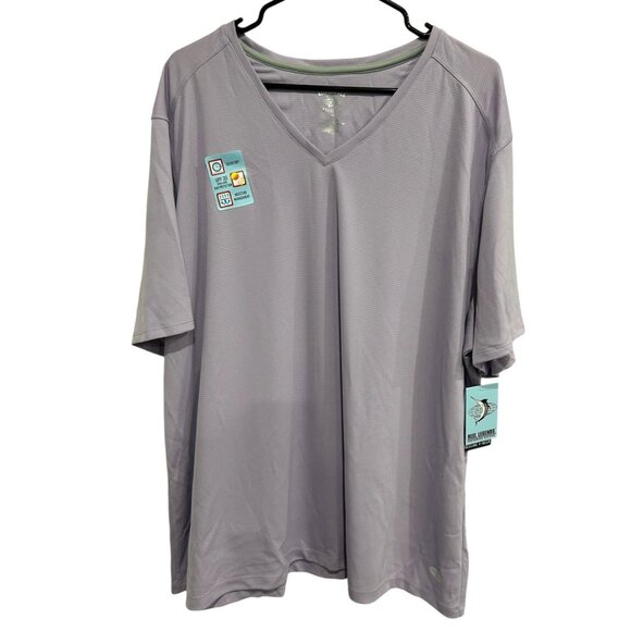 Reel Legends NWT Freeline Quick Dry V Neck Shirt UPF 30 Lavender Sz 3X - Picture 1 of 8
